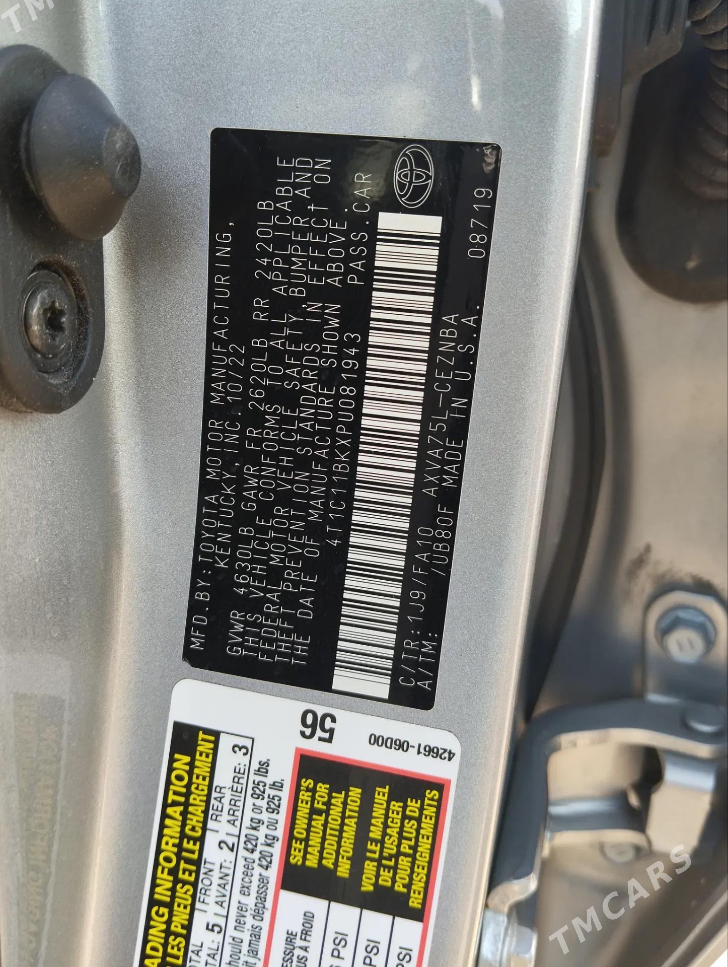 Toyota Camry 2023 - 280 000 TMT - Ёлётен - img 8