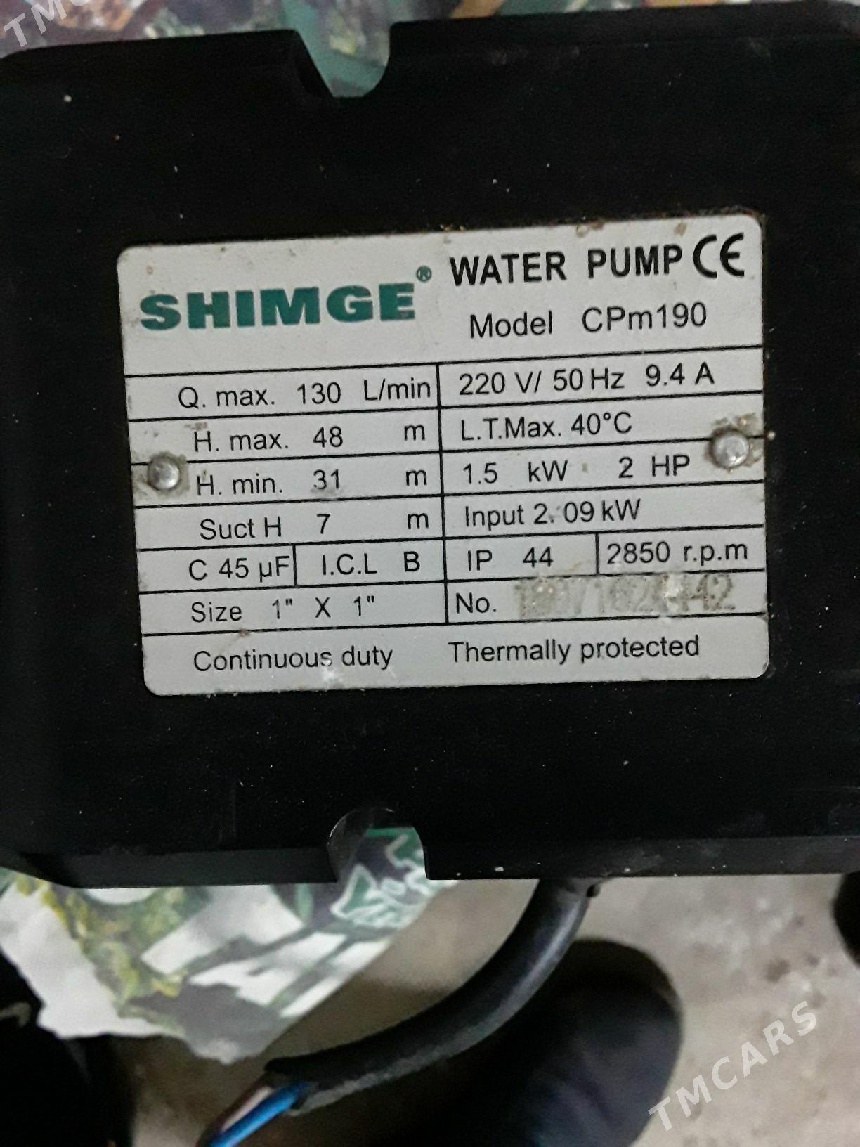 SHIMGA 190lik suv nasos - Чоганлы - img 3