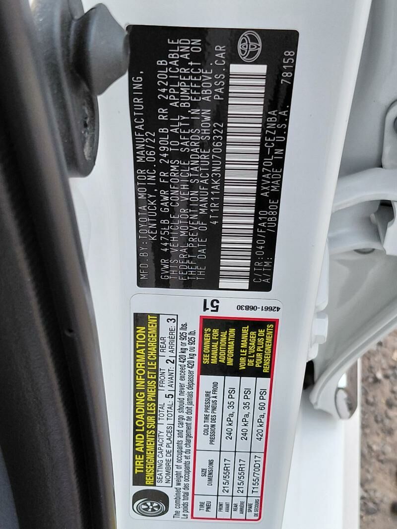 Toyota Camry 2022 - 390 000 TMT - Ашхабад - img 9