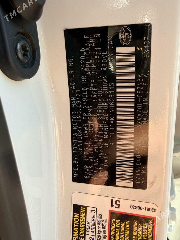 Toyota Camry 2021 - 362 600 TMT - Мары - img 9