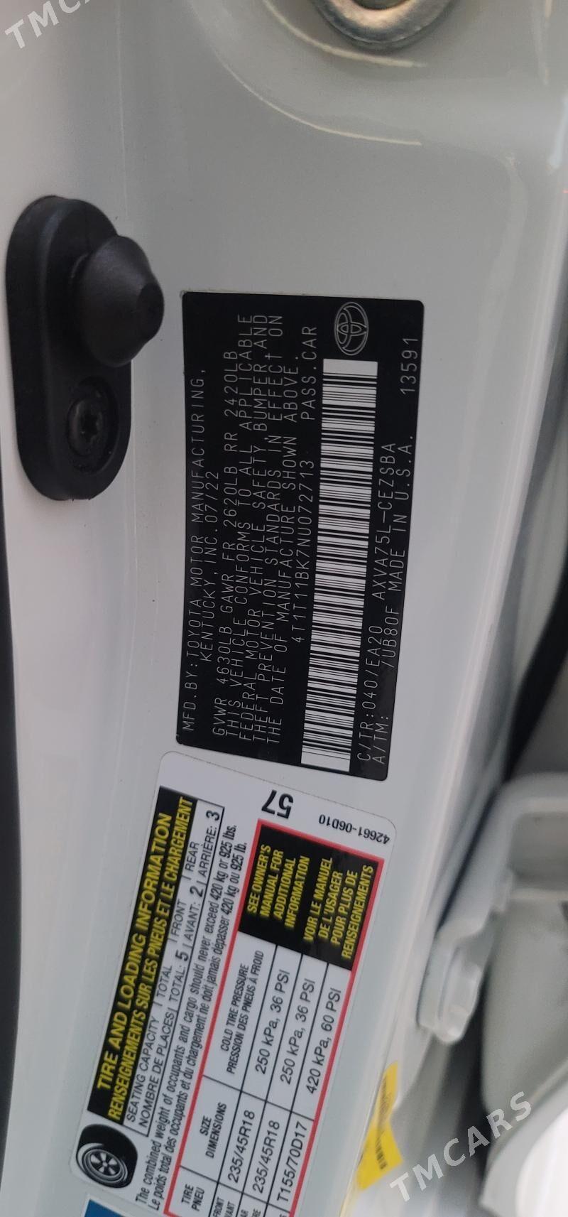 Toyota Camry 2022 - 360 000 TMT - Aşgabat - img 5