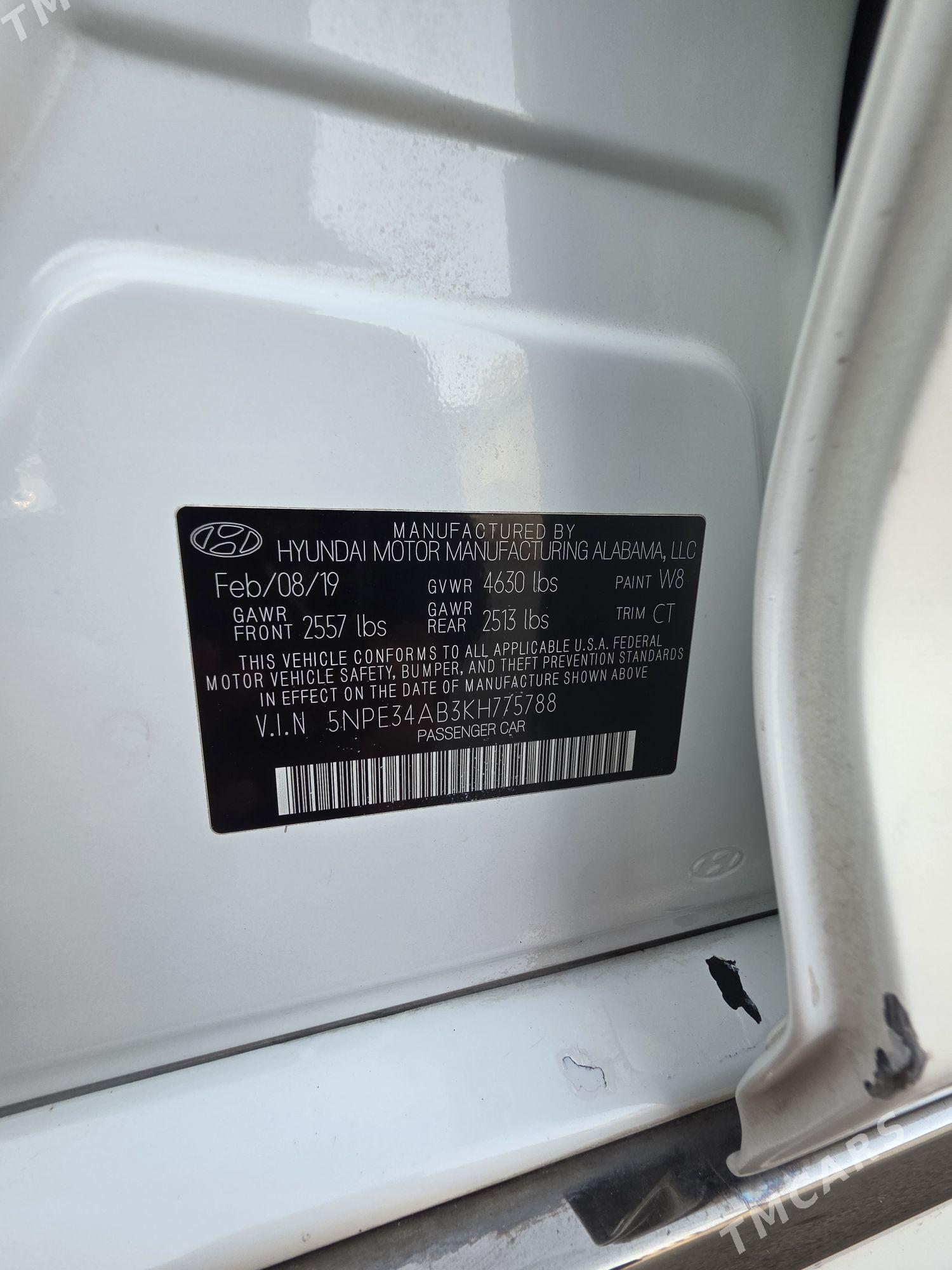 Hyundai Sonata 2019 - 230 000 TMT - Gagarin köç, köne Howa menzili - img 7