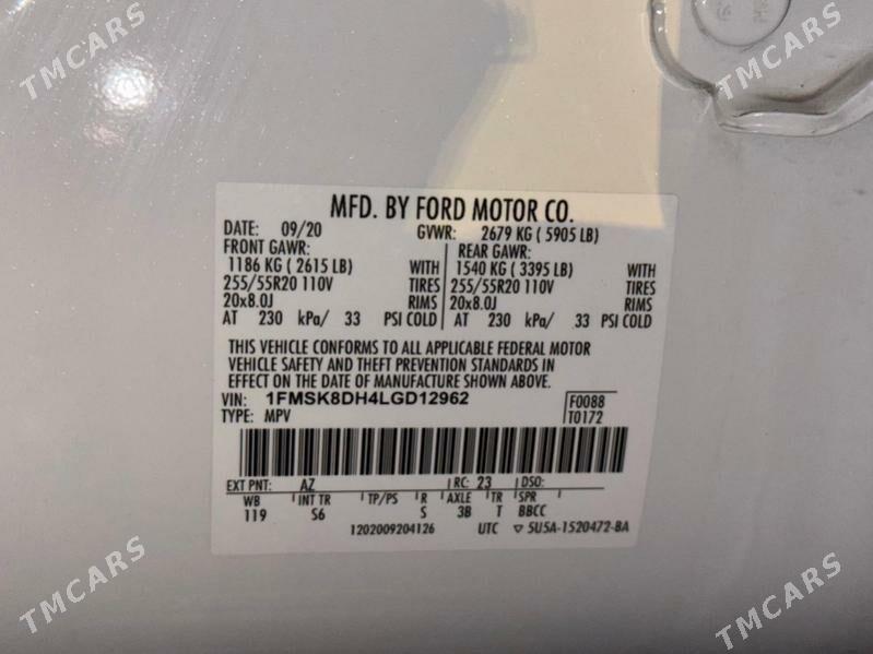 Ford Explorer 2020 - 450 000 TMT - Balkanabat - img 9