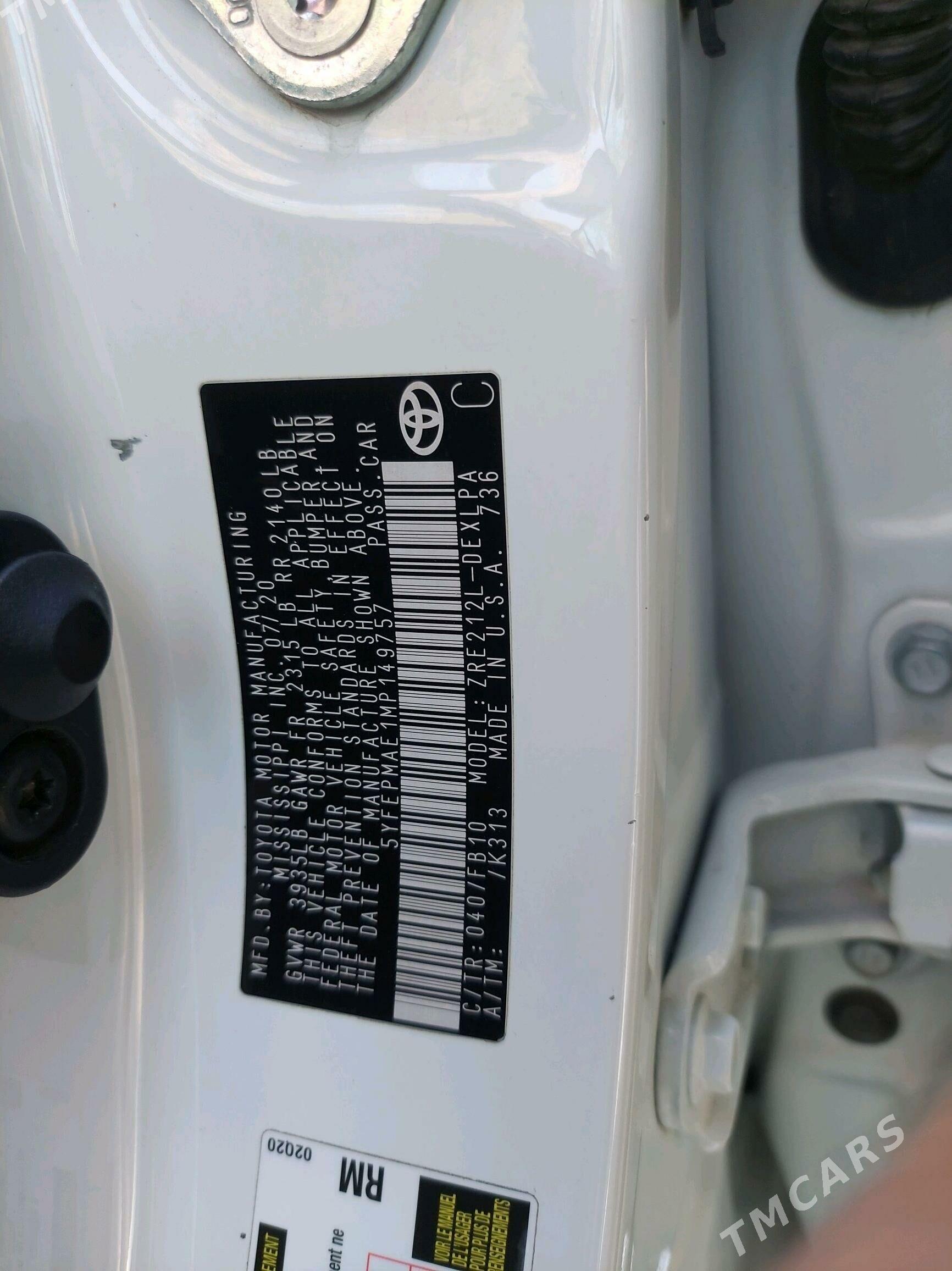 Toyota Corolla 2020 - 235 000 TMT - Ашхабад - img 9