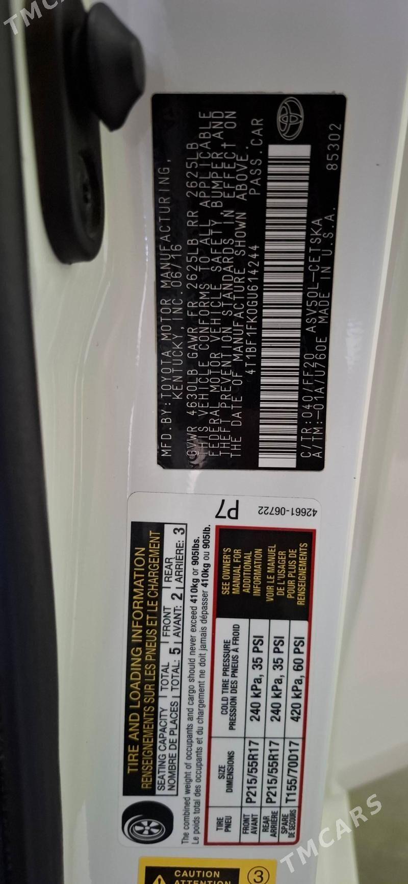 Toyota Camry 2016 - 280 000 TMT - Туркменабат - img 9