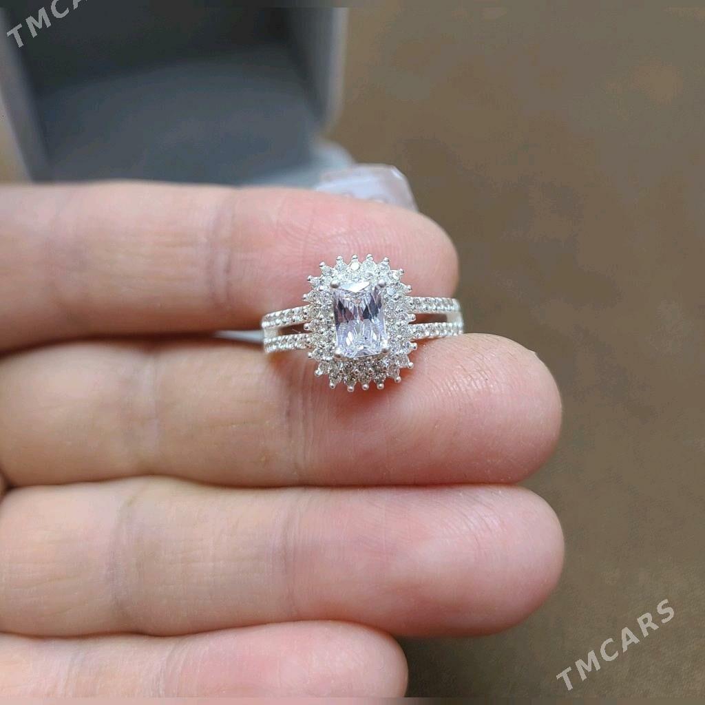 kümüş yüzük, tektaş - Мир 1 - img 3