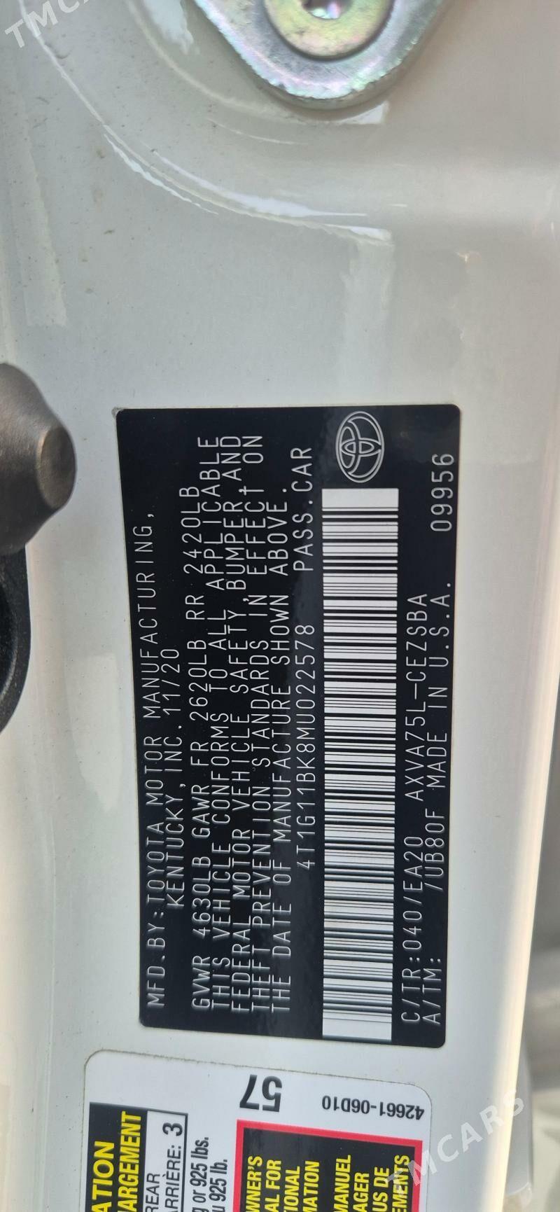 Toyota Camry 2020 - 330 000 TMT - Aşgabat - img 10