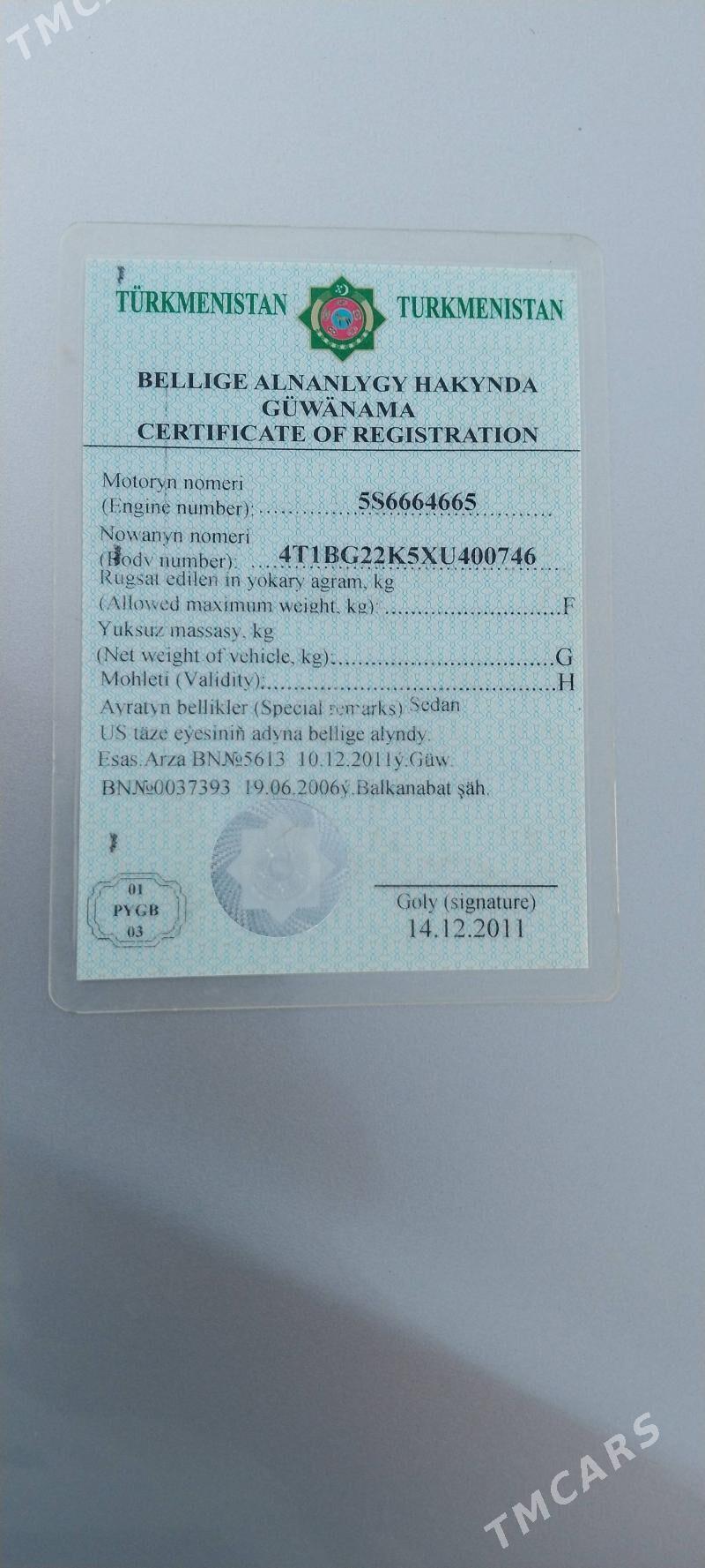 Toyota Camry 1999 - 132 000 TMT - Берекет - img 10