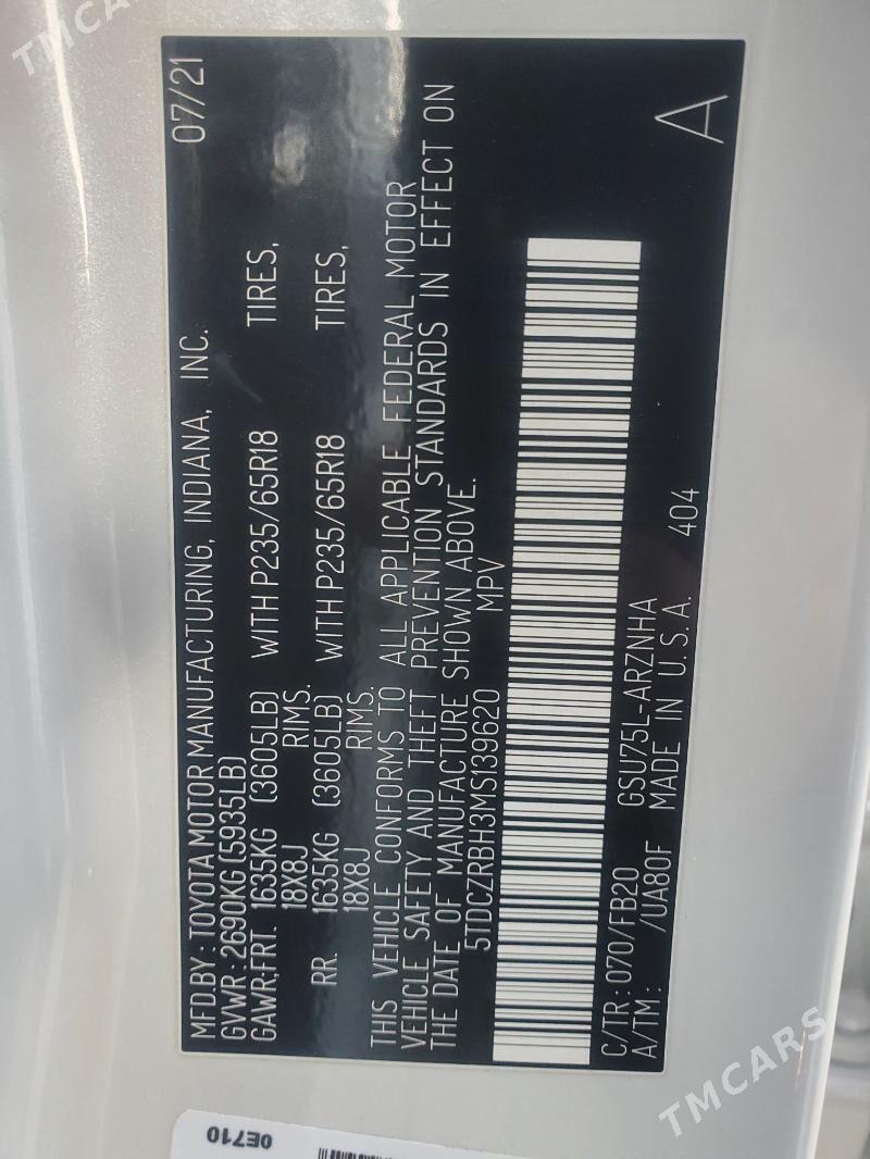 Toyota Highlander 2021 - 470 000 TMT - Aşgabat - img 5