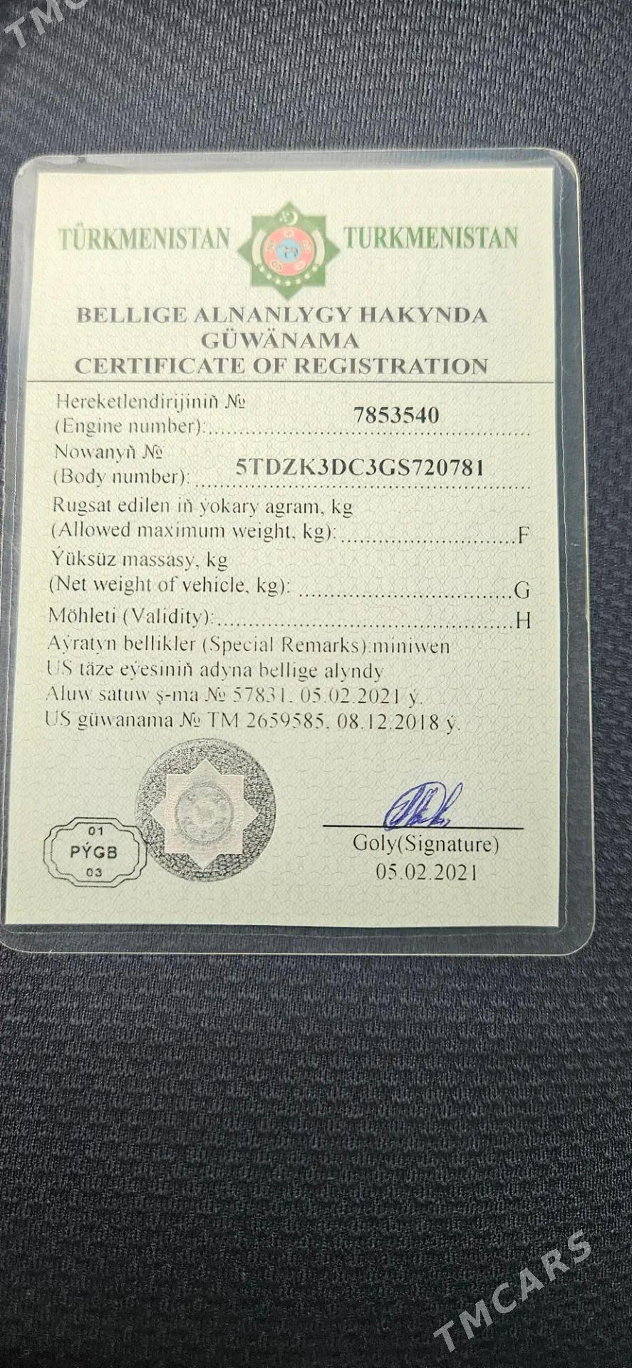 Toyota Sienna 2016 - 340 000 TMT - Atatürk köç. - img 6