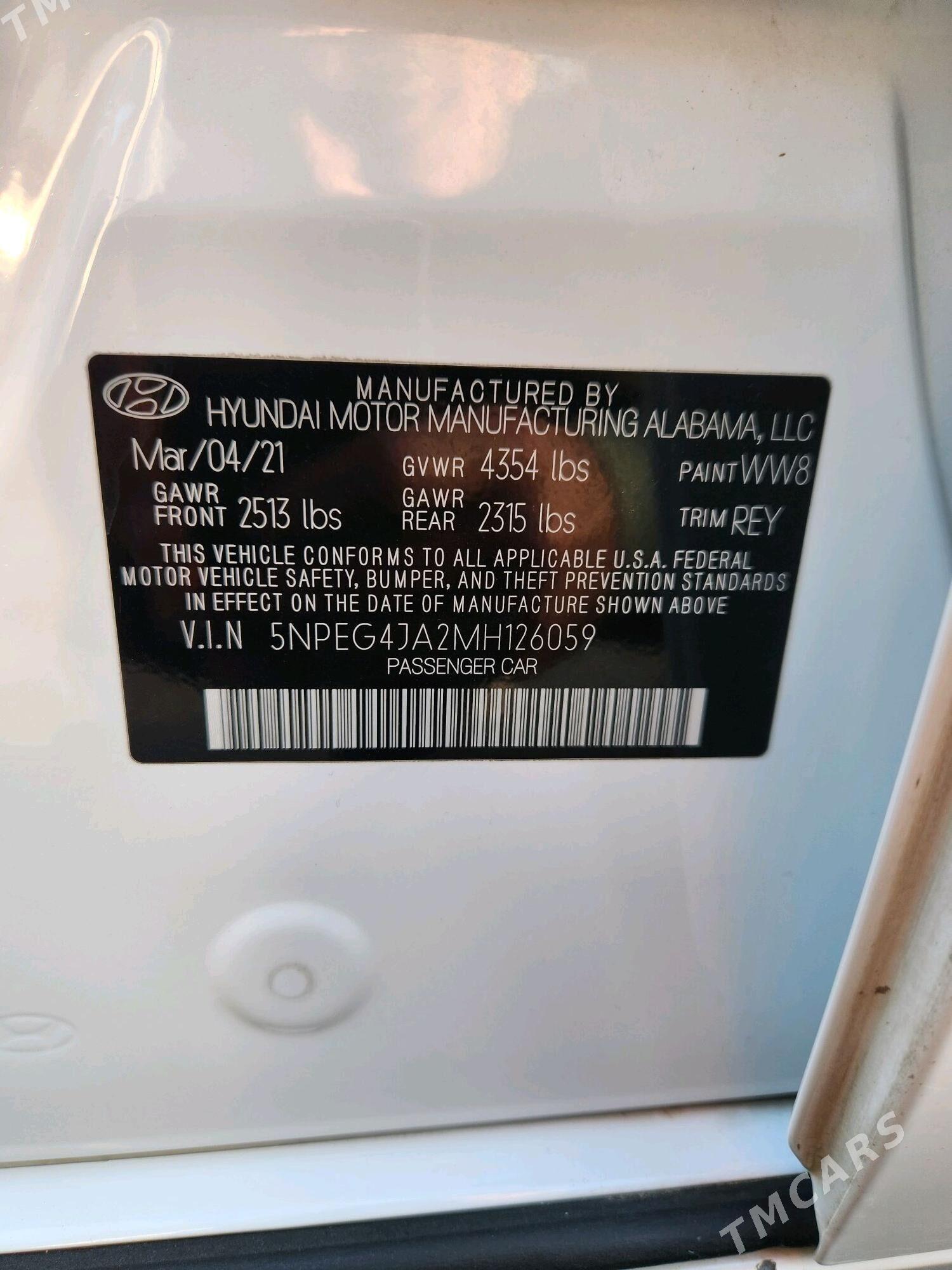 Hyundai Sonata 2021 - 255 000 TMT - Aşgabat - img 4