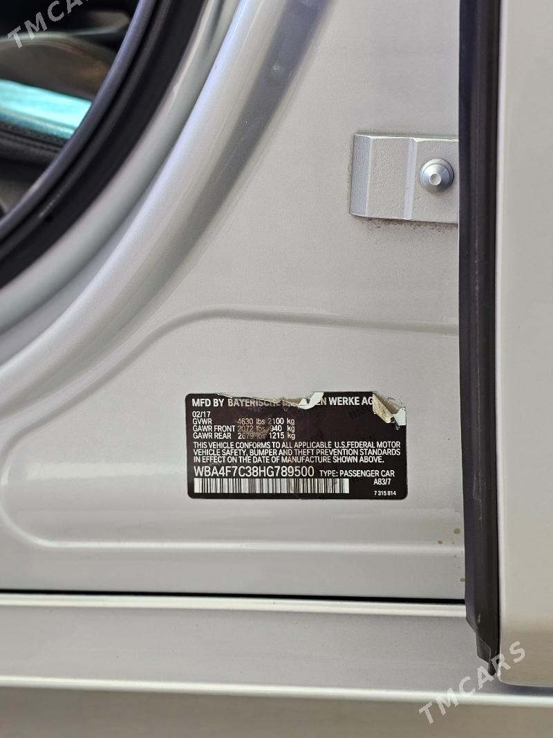 BMW 4 Series Gran Coupe 2017 - 355 000 TMT - Aşgabat - img 6