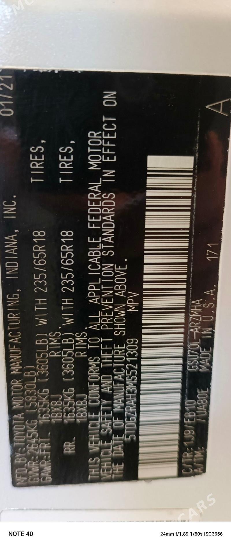 Toyota Highlander 2021 - 555 000 TMT - Mary - img 4