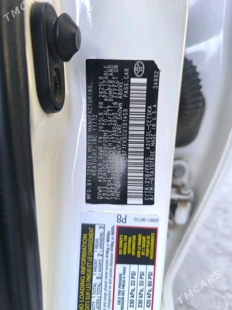 Toyota Camry 2012 - 240 000 TMT - Мары - img 7