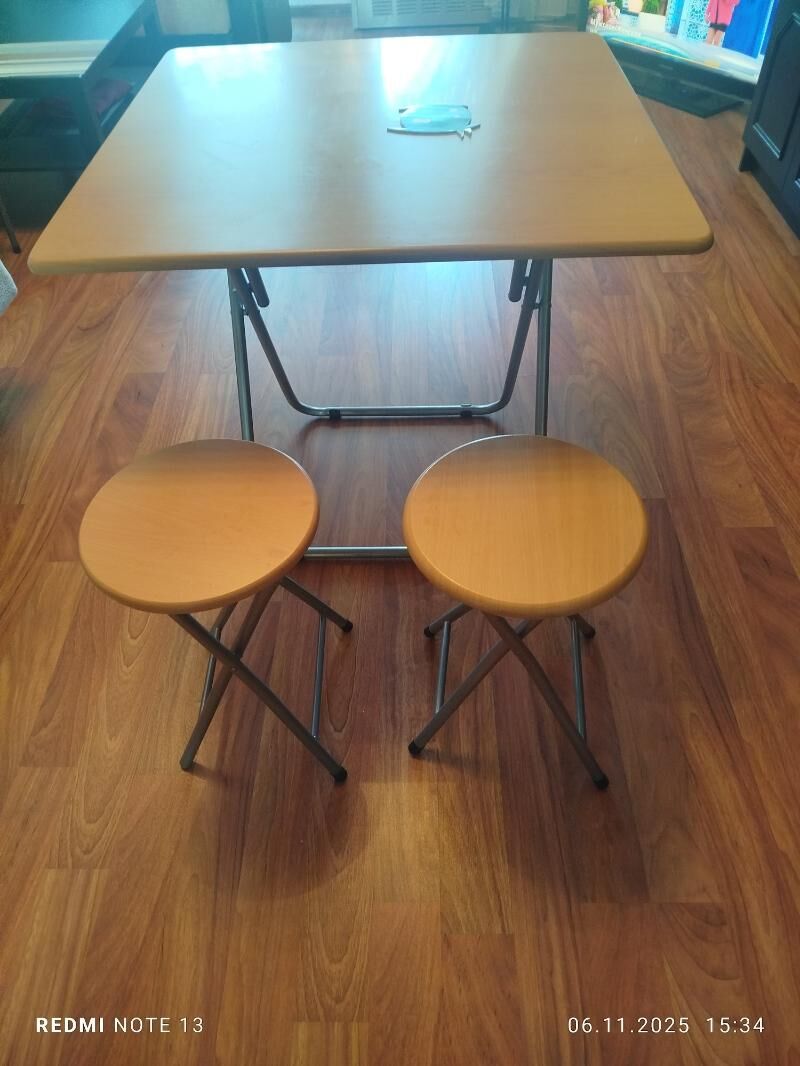 стол + 4 стула,столик и 2 таб. - Ашхабад - img 6