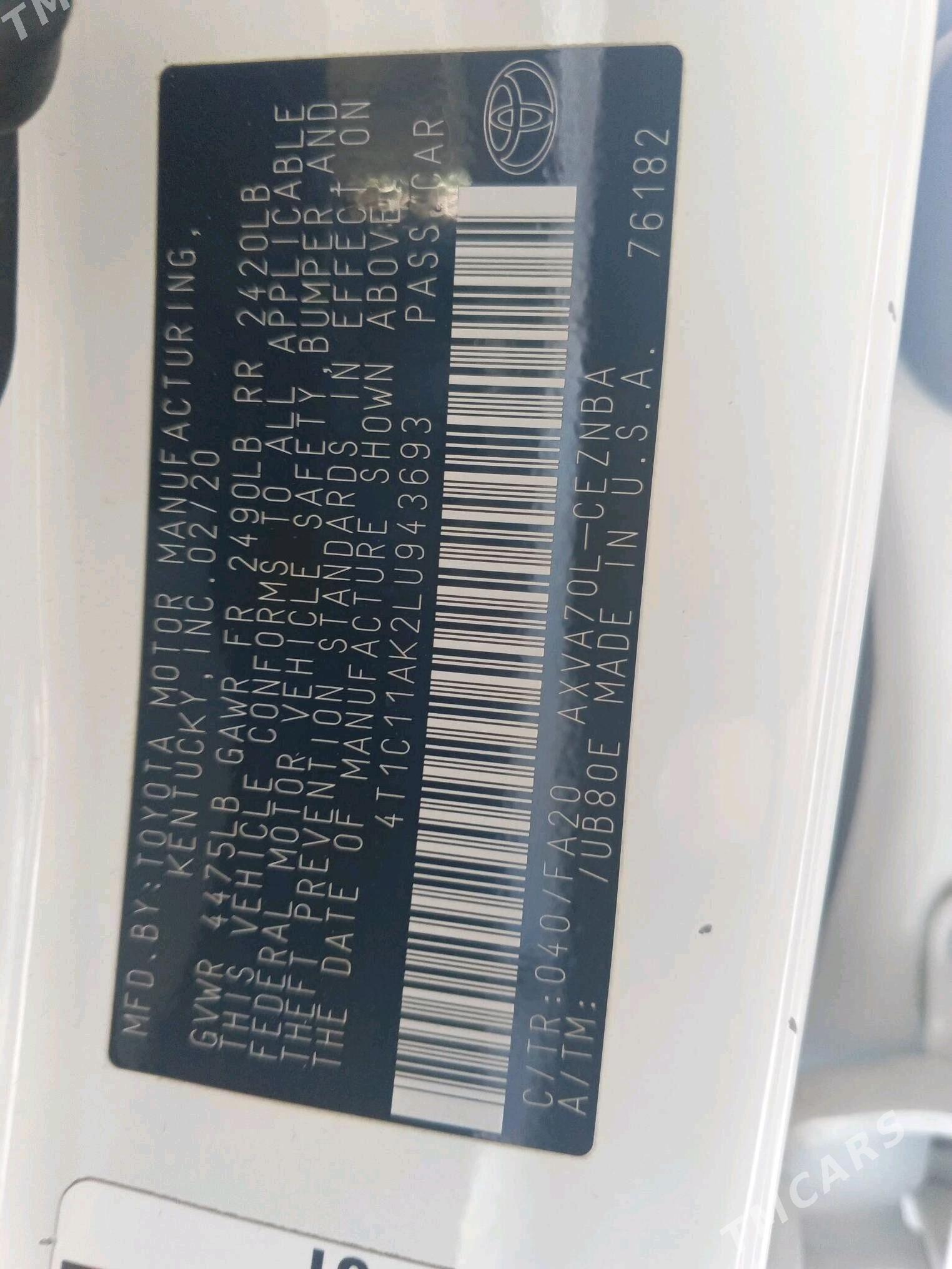 Toyota Camry 2020 - 305 000 TMT - Ашхабад - img 7