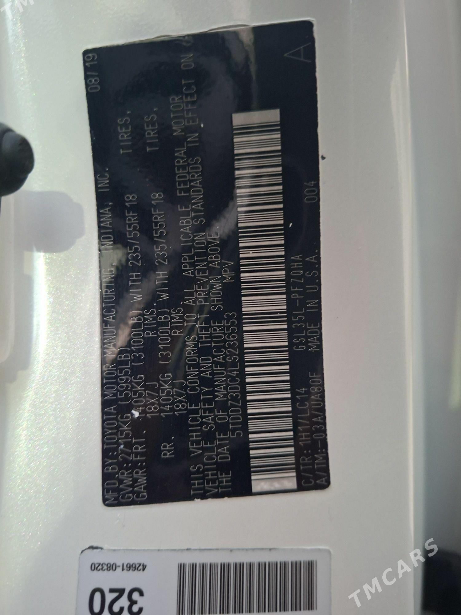 Toyota Sienna 2019 - 470 000 TMT - Ашхабад - img 8