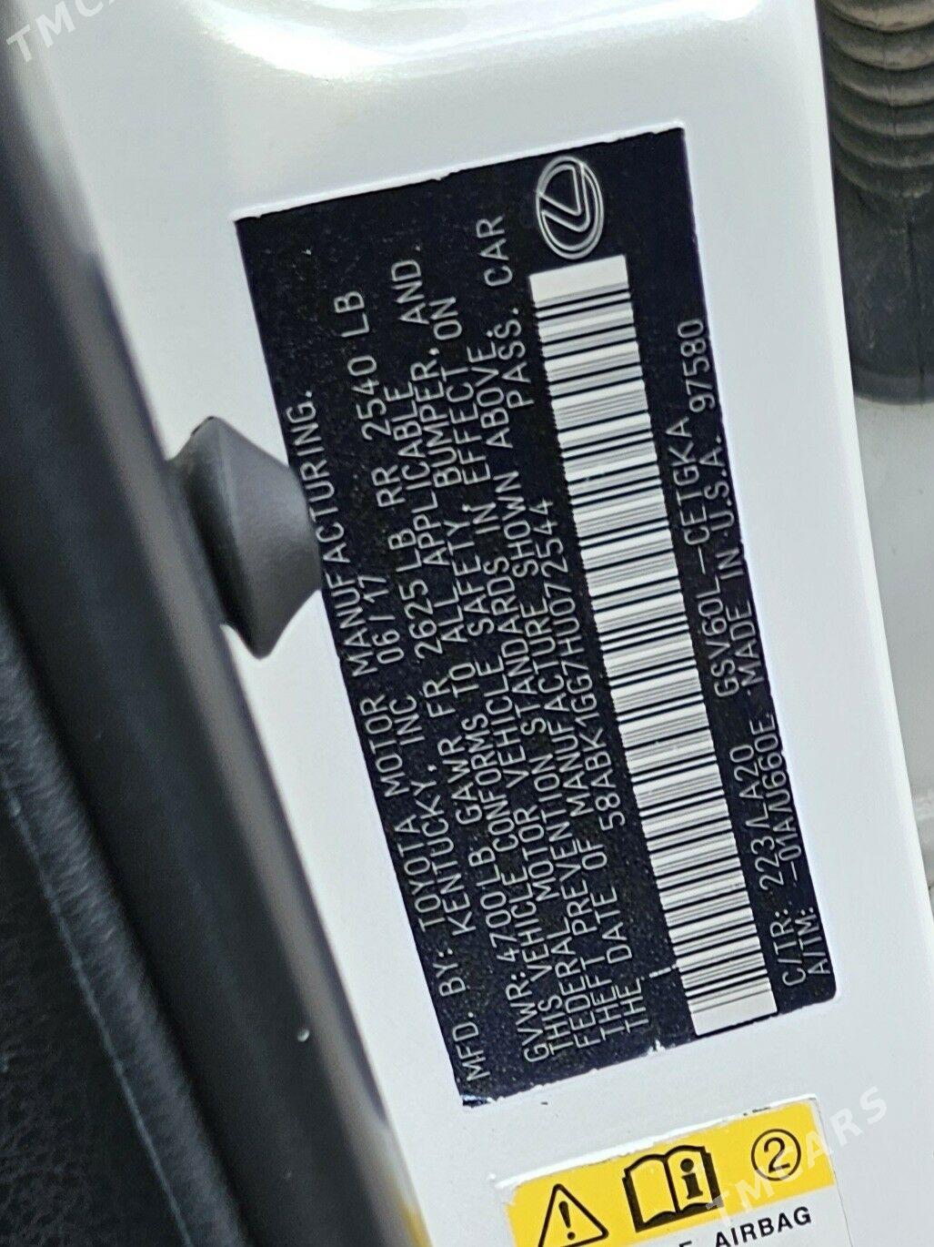 Lexus ES 350 2017 - 355 000 TMT - Ашхабад - img 8