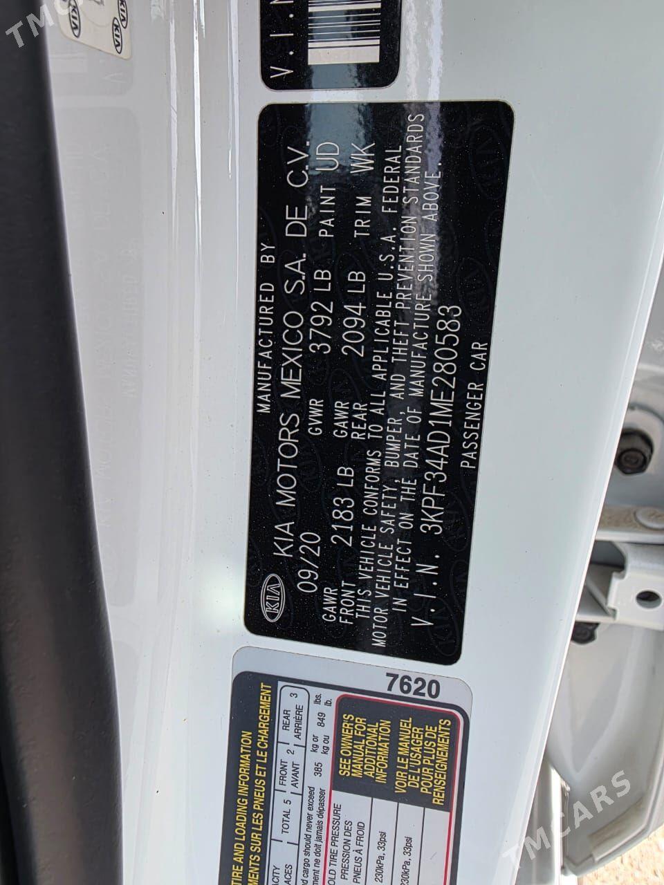 Kia Forte 2020 - 246 000 TMT - Ашхабад - img 1