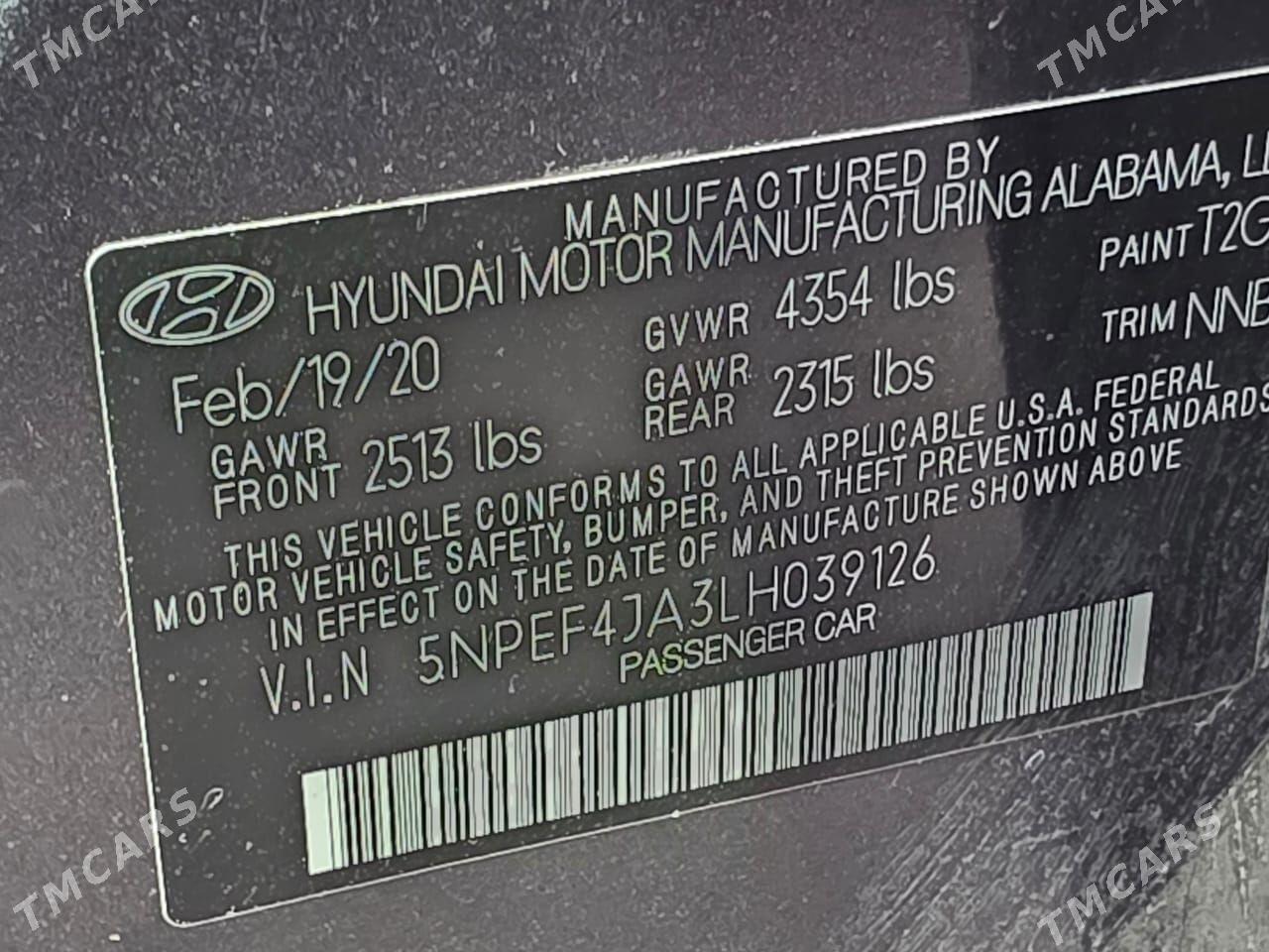 Hyundai Sonata 2020 - 236 000 TMT - Ашхабад - img 7