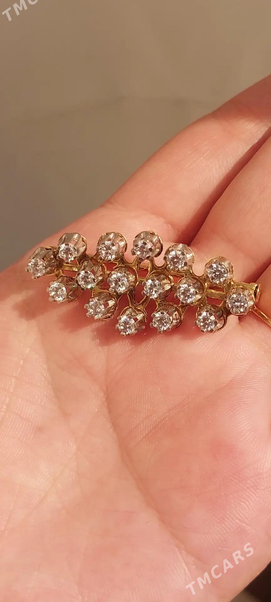 gyzyl Ýerewan sirkon broşka - Hitrowka - img 4