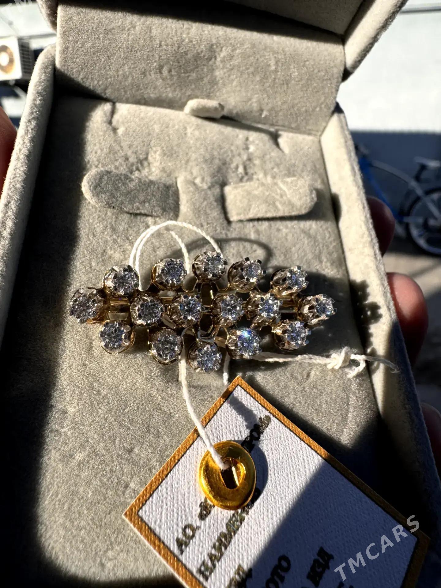 gyzyl Ýerewan sirkon broşka - Hitrowka - img 2