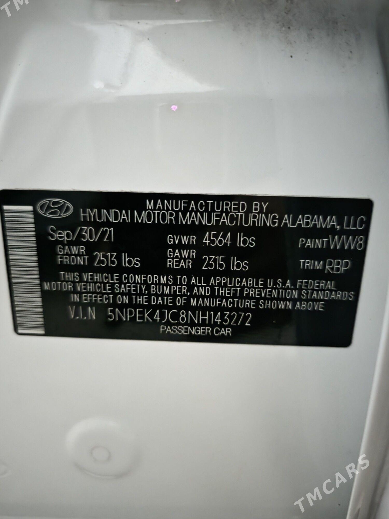 Hyundai Sonata 2021 - 380 000 TMT - Ашхабад - img 7