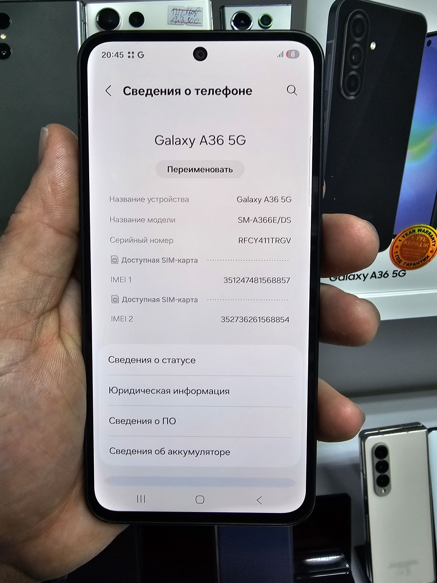 A 36 8/128 GB TP YAZGYLY - Garaşsyzlygyň 15 ýyllygy Söwda Merkezi - img 6