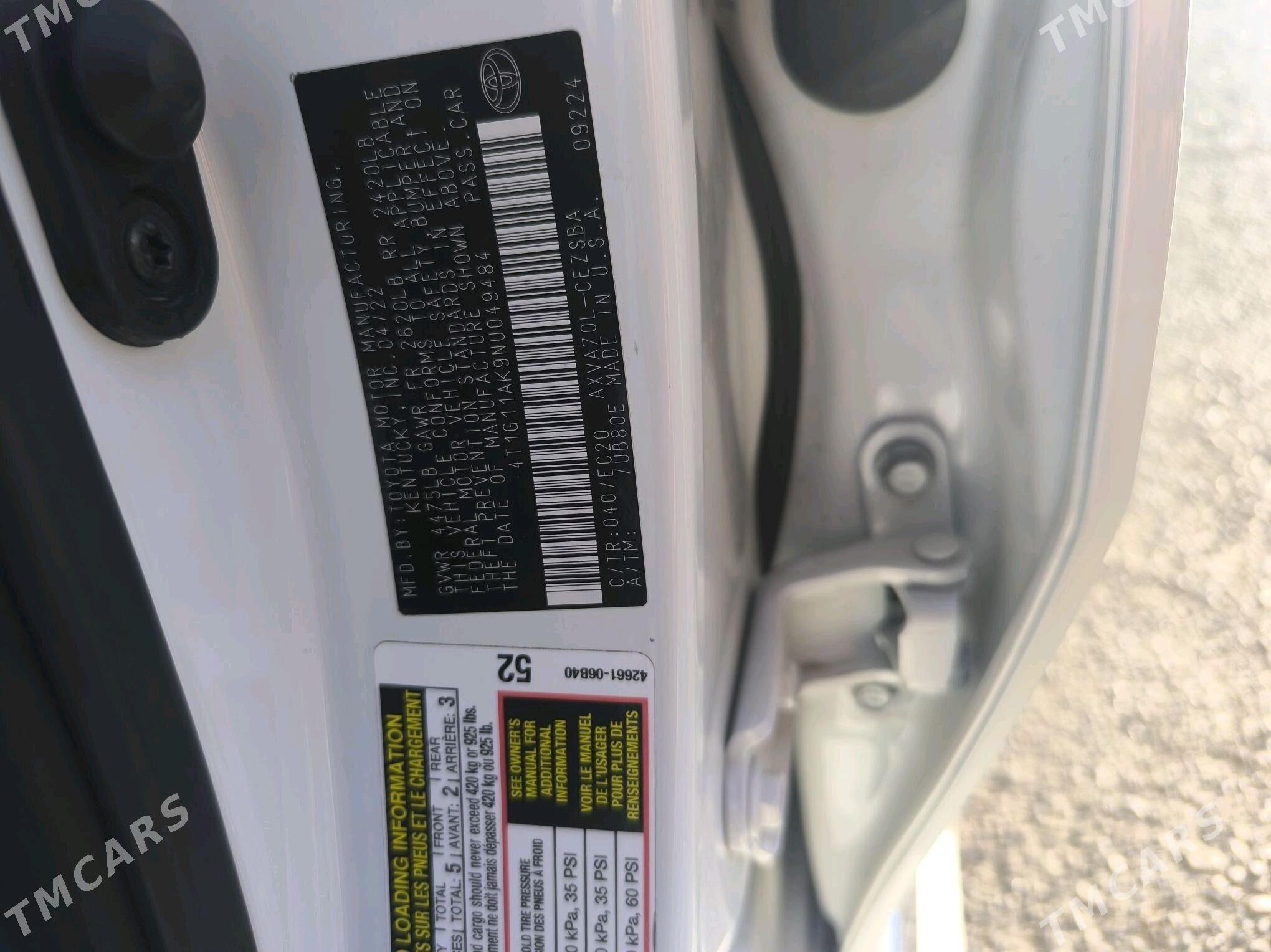 Toyota Camry 2022 - 320 000 TMT - Мары - img 5