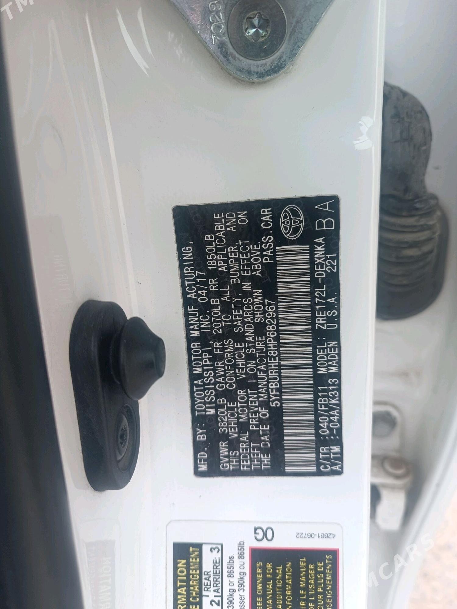 Toyota Corolla 2017 - 180 000 TMT - Анев - img 6