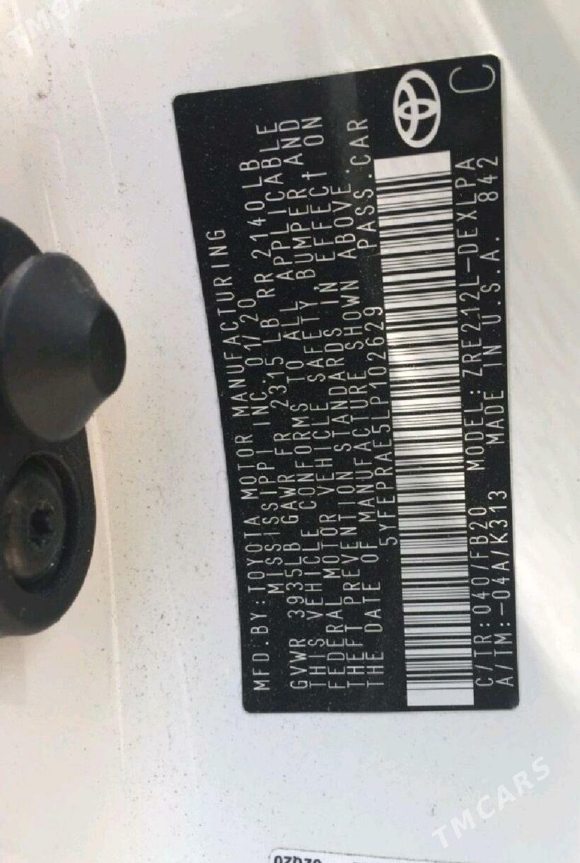 Toyota Corolla 2020 - 250 000 TMT - Ашхабад - img 2