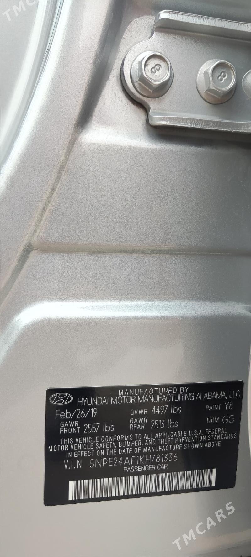 Hyundai Sonata 2019 - 200 000 TMT - Мары - img 9