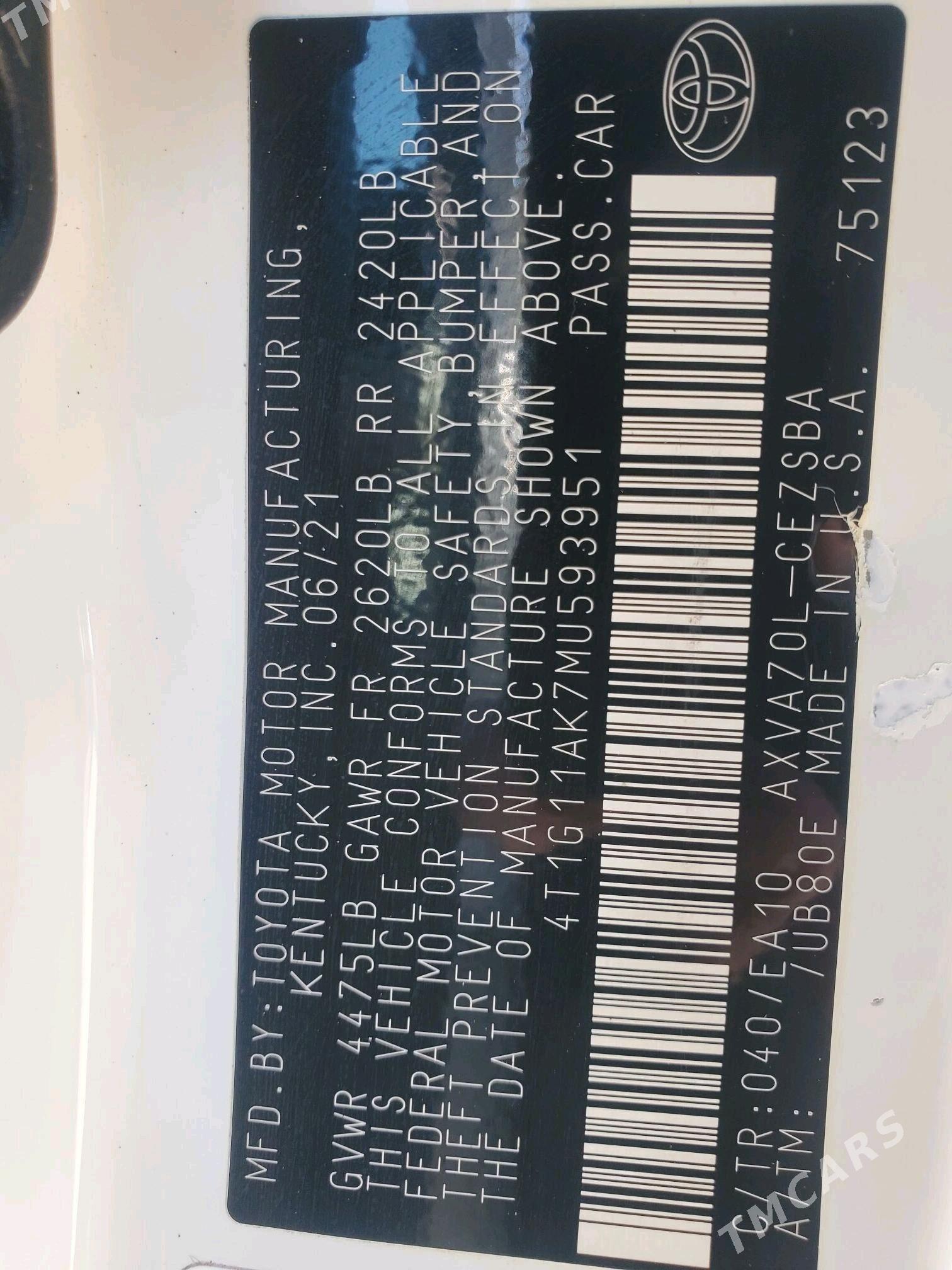 Toyota Camry 2021 - 363 000 TMT - Aşgabat - img 6