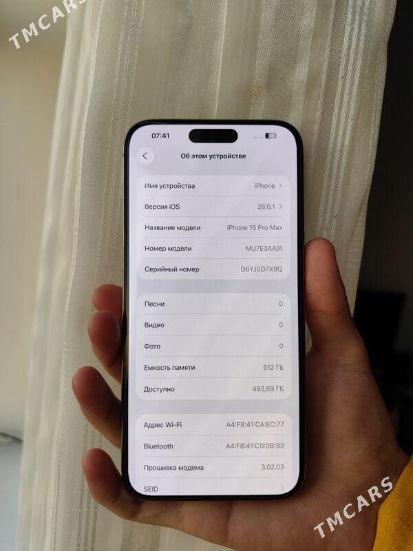 IPhone 15ProMax 512gb - Туркменабат - img 5