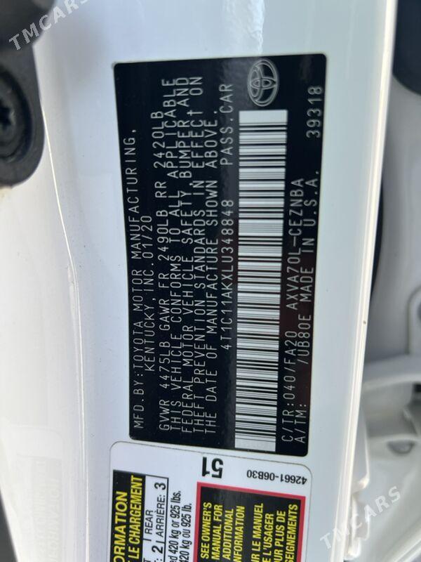 Toyota Camry 2020 - 312 000 TMT - Aşgabat - img 5