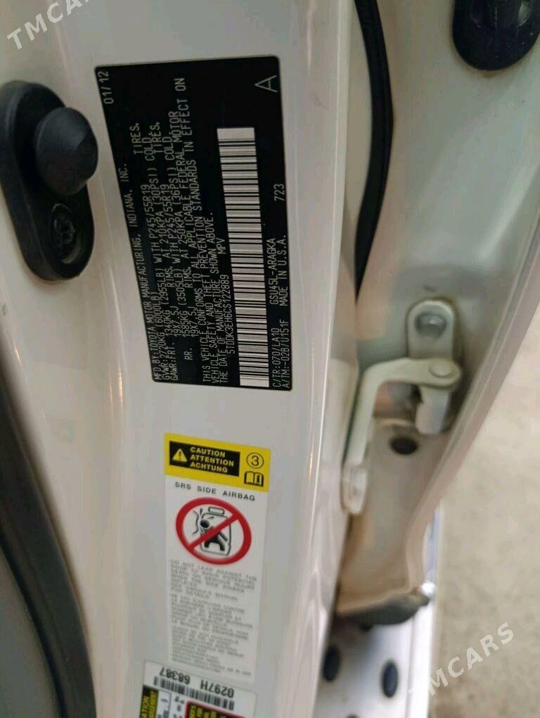 Toyota Highlander 2012 - 340 000 TMT - Köneürgenç - img 6