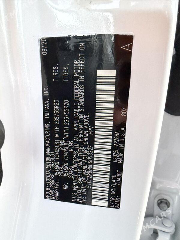 Toyota Highlander 2020 - 649 000 TMT - Ашхабад - img 7