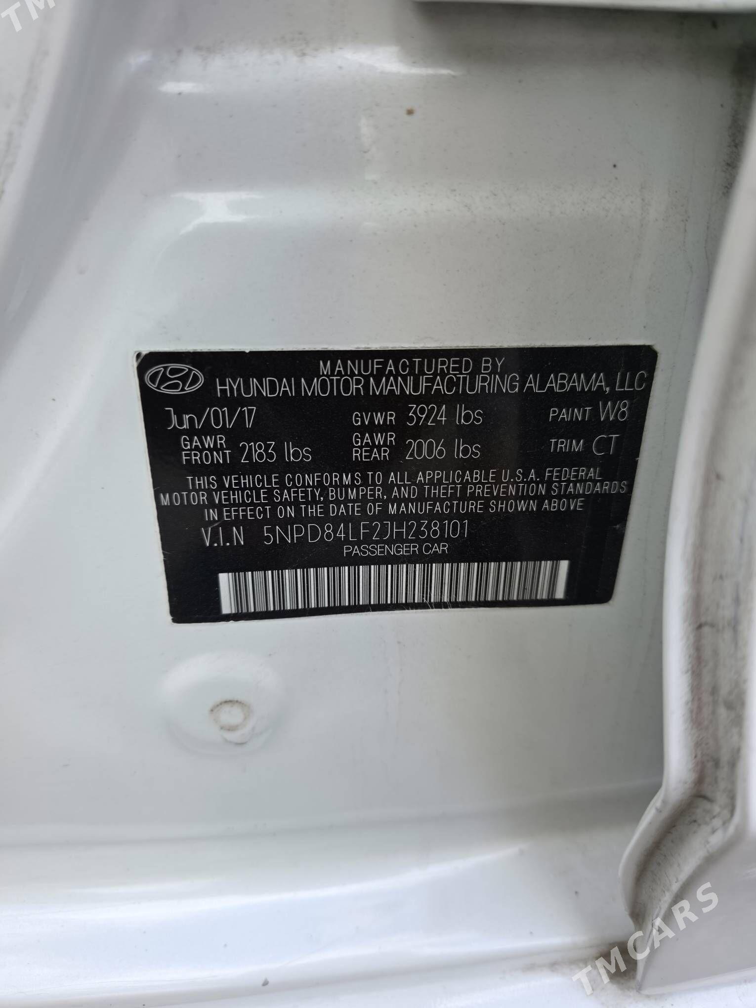 Hyundai Elantra 2017 - 180 000 TMT - Ашхабад - img 9