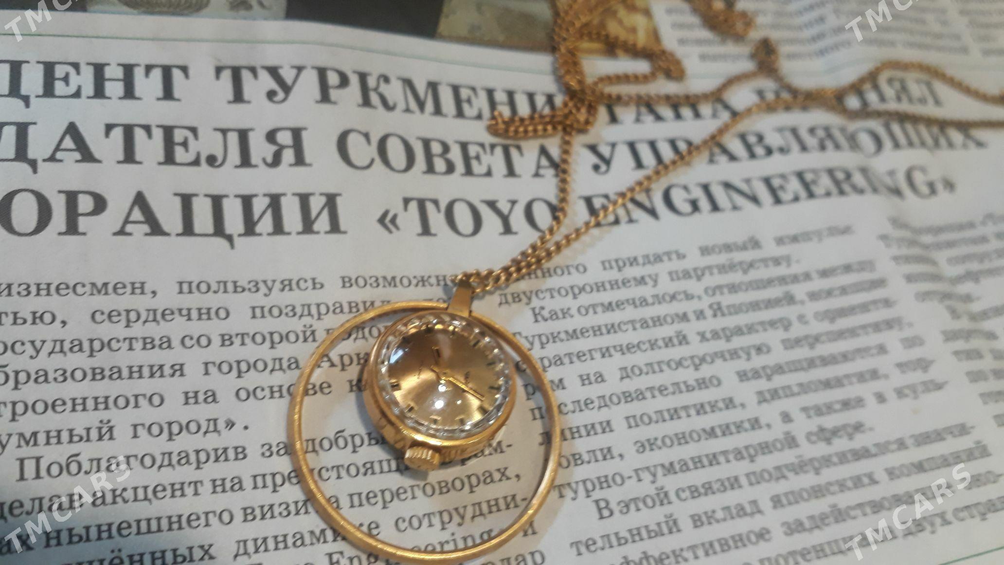 Часы Кулон Чайка СССР ПОЗОЛОЧЕ - Ашхабад - img 1