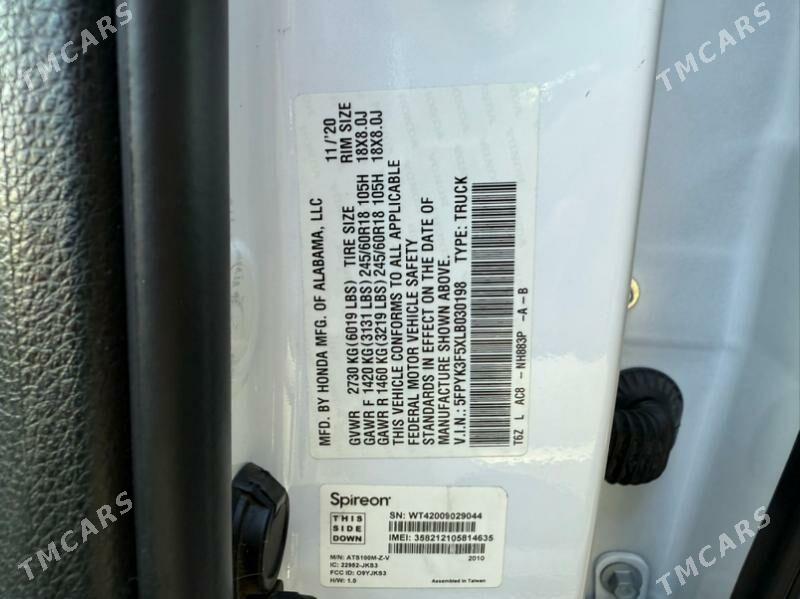 Honda Ridgeline 2020 - 530 000 TMT - Aşgabat - img 10