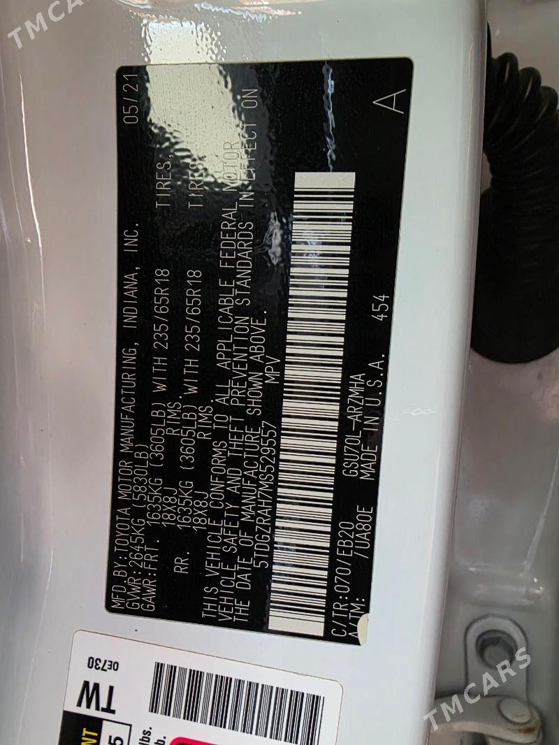 Toyota Highlander 2021 - 570 000 TMT - Мары - img 2