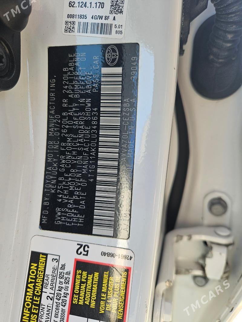 Toyota Camry 2020 - 315 000 TMT - Ашхабад - img 5