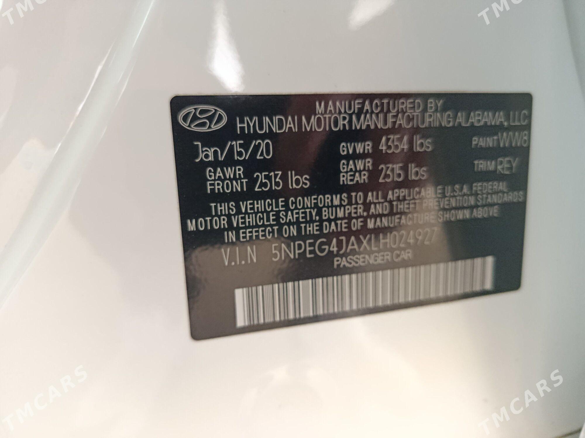 Hyundai Sonata 2020 - 277 000 TMT - Aşgabat - img 9