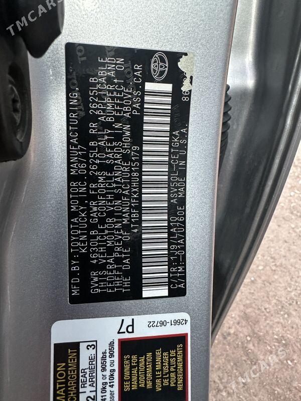 Toyota Camry 2017 - 312 000 TMT - Türkmenabat - img 8