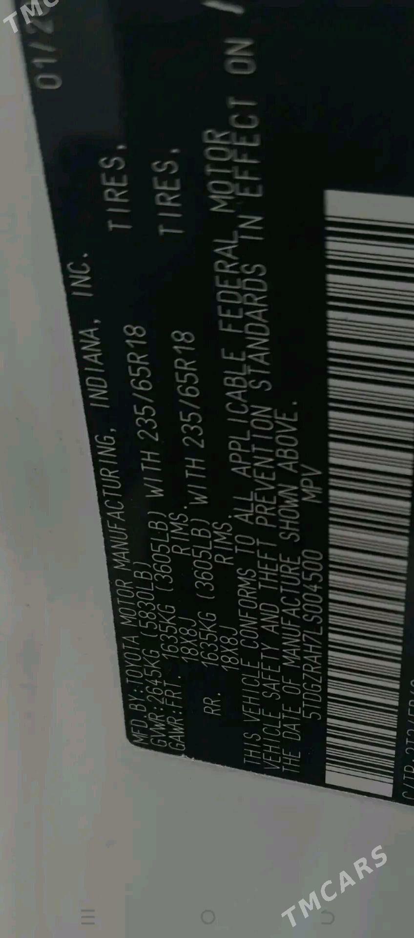 Toyota Highlander 2020 - 420 000 TMT - Мары - img 6