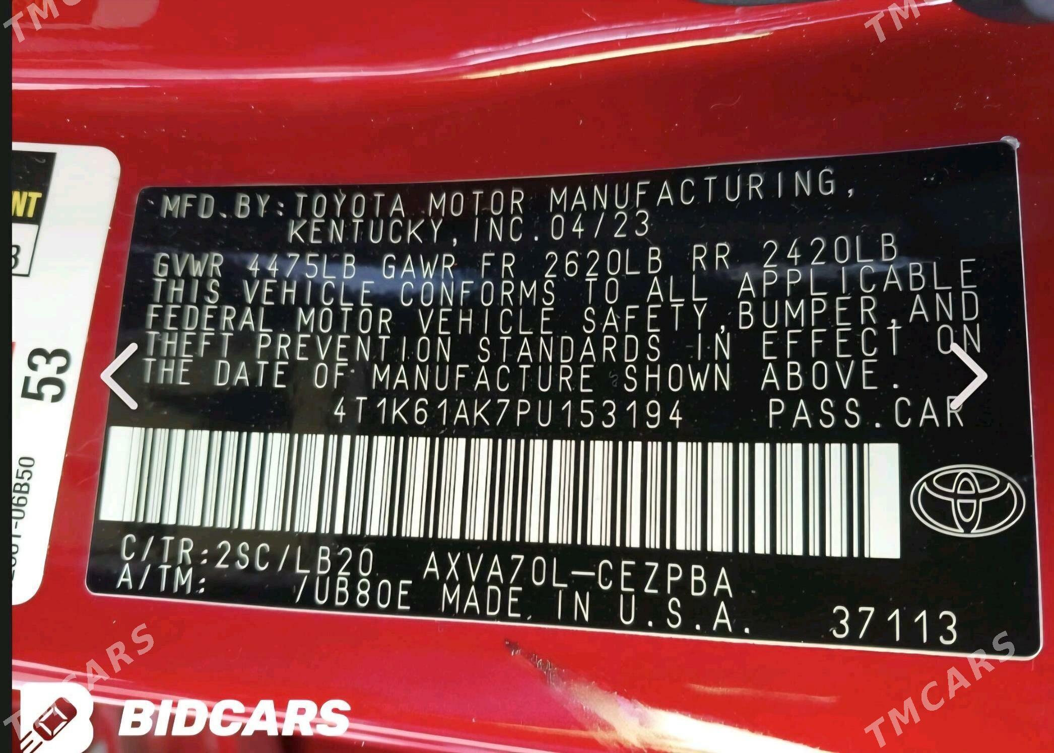 Toyota Camry 2023 - 250 000 TMT - Мары - img 4