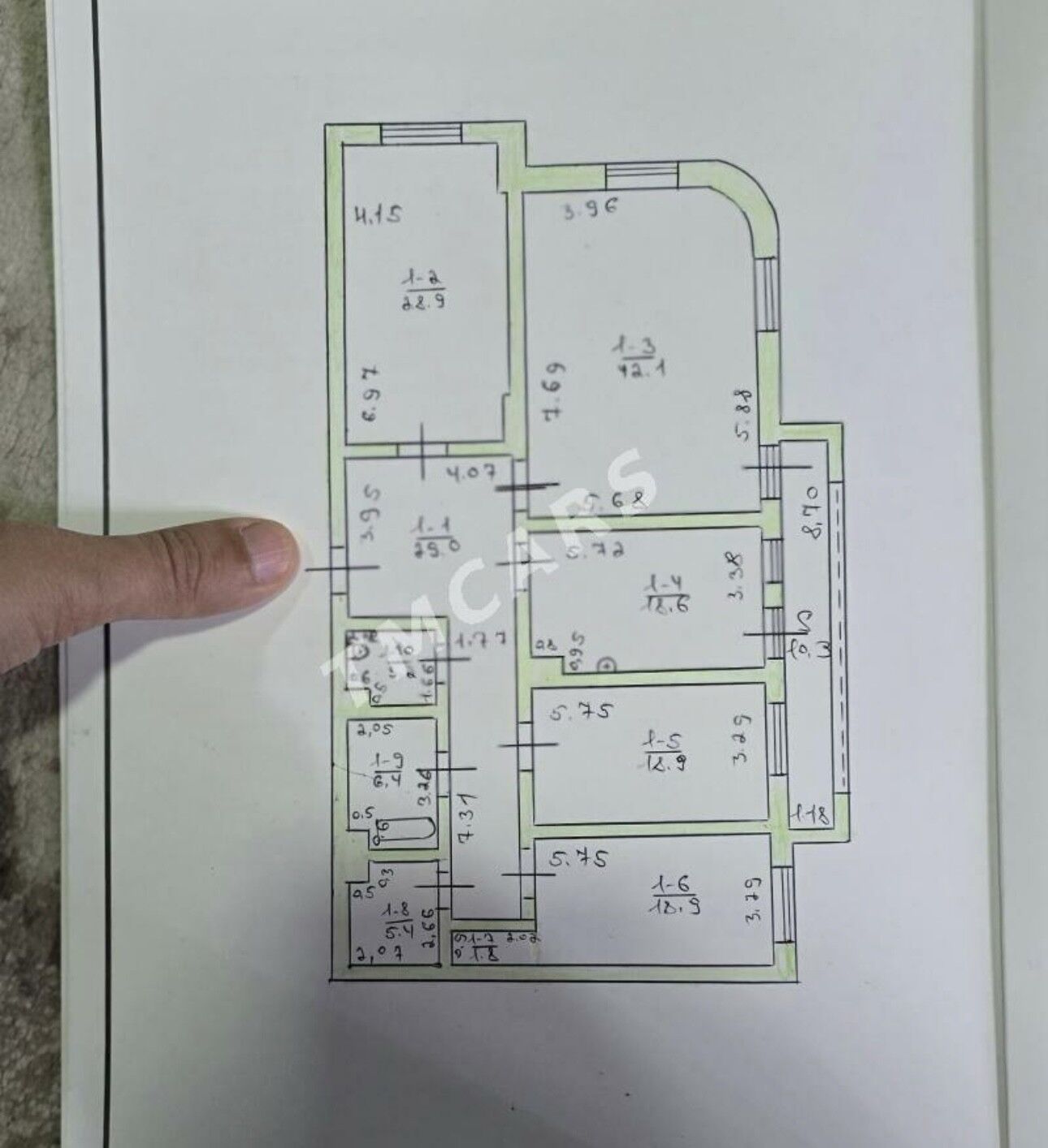 Гуртлы 4ком 185м2  - Aşgabat - img 3