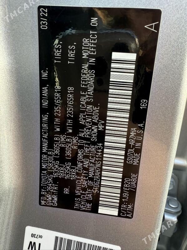 Toyota Highlander 2022 - 530 000 TMT - Mary - img 9