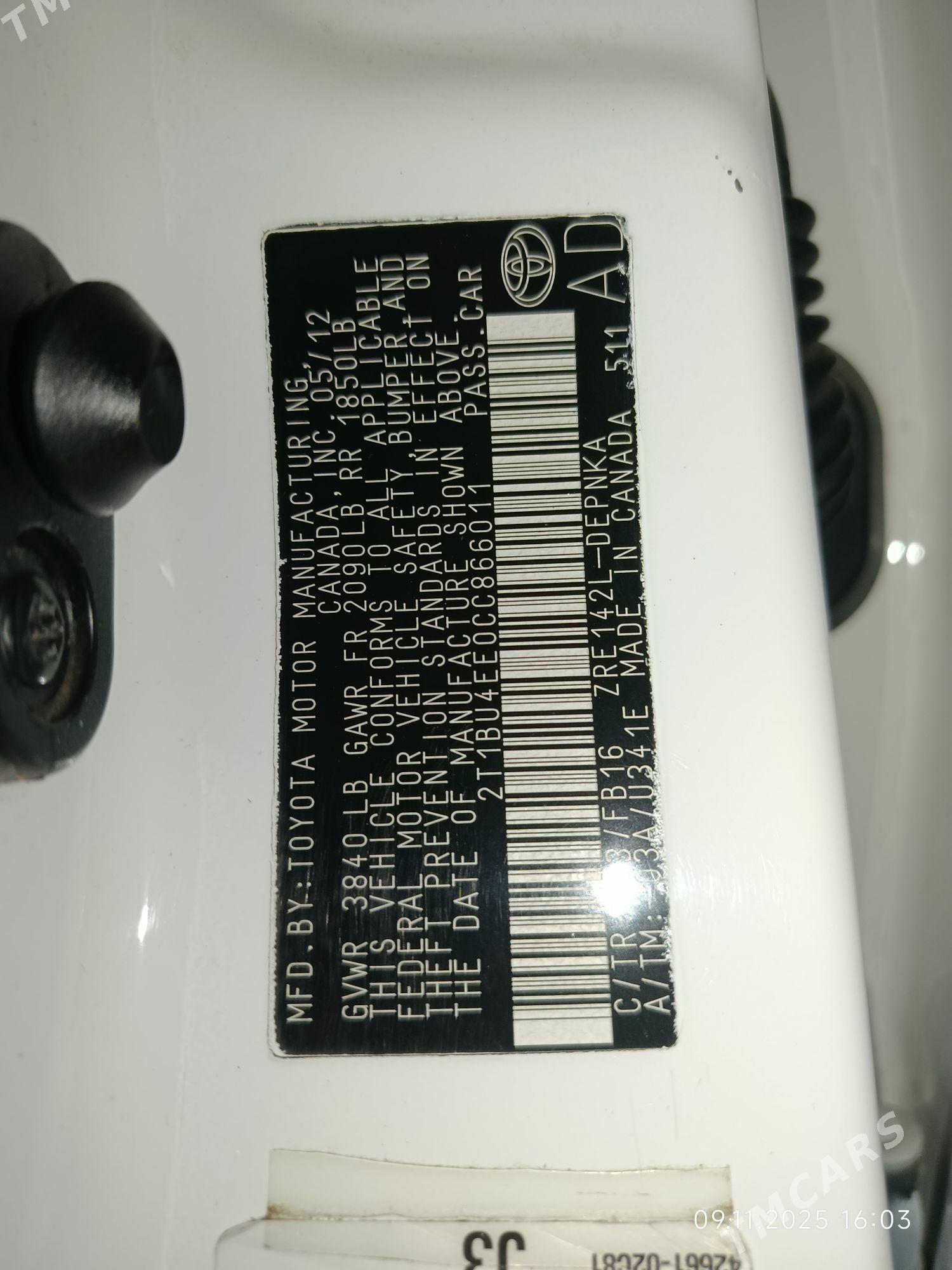 Toyota Corolla 2012 - 175 000 TMT - Türkmenbaşy - img 5