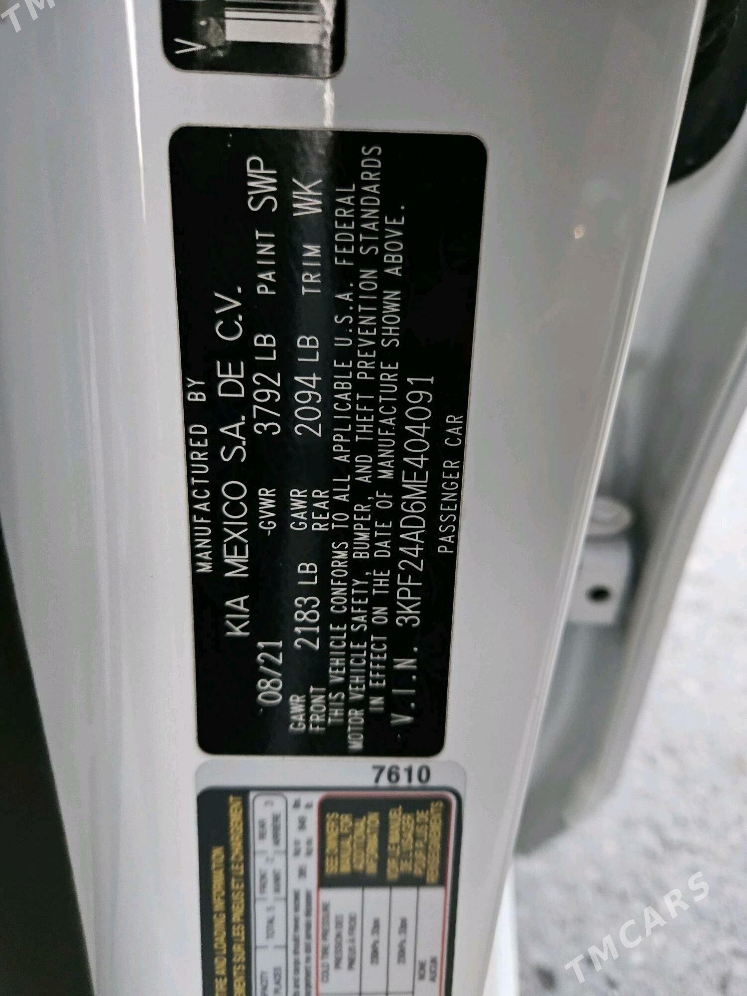 Kia Forte 2021 - 215 000 TMT - Aşgabat - img 7